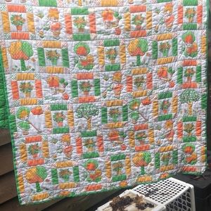 Groovy vintage quilt crib size